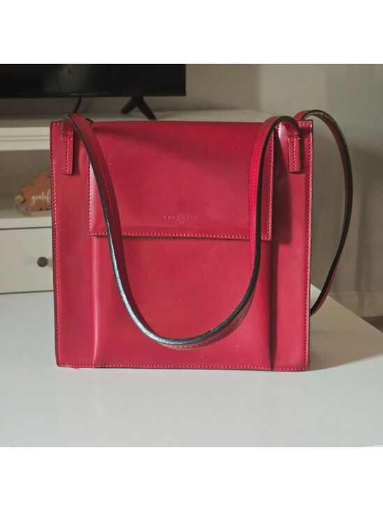 Frederic T Paris Handbags - Vintage Frederic T Paris Red Leather Shoulder Tote Bag